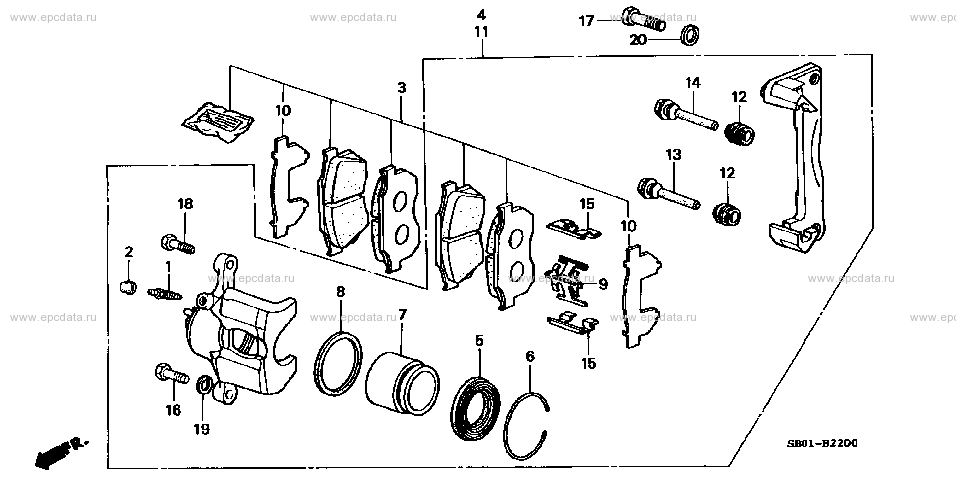 B Carburetor For Honda Prelude Frame E Ab Genuine