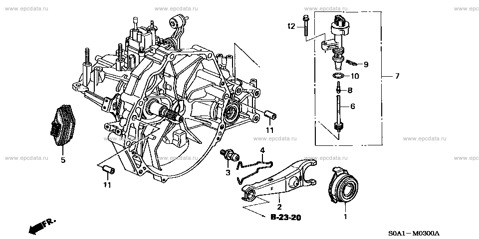 clutch release for Honda Accord GH-CF3, 1.8VTE 1200001 - 1300000