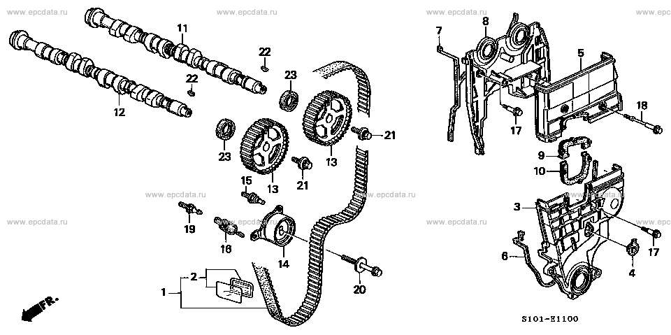 Honda crv timing clearance belt