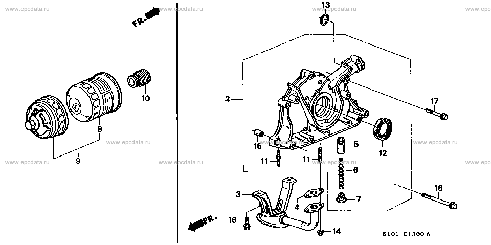 Каталог запчастей honda civic