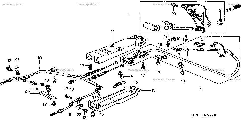 B-26 ﾊﾟｰｷﾝｸﾞﾌﾞﾚｰｷ(AT) for Honda CR-V frame GF-RD1 - Genuine parts - Amayama