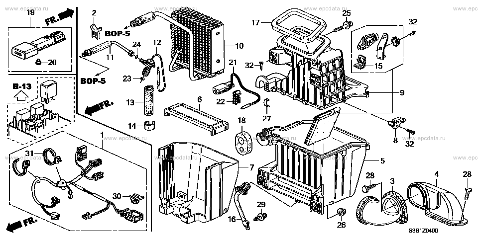 Air Conditioner For Honda Acty Truck 3 Generation 05.1999 - 11.2009 