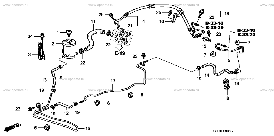 B-33-60 ﾊﾟﾜｽﾃﾎｰｽ/ pipe for Honda Odyssey frame LA-RA8 - Genuine