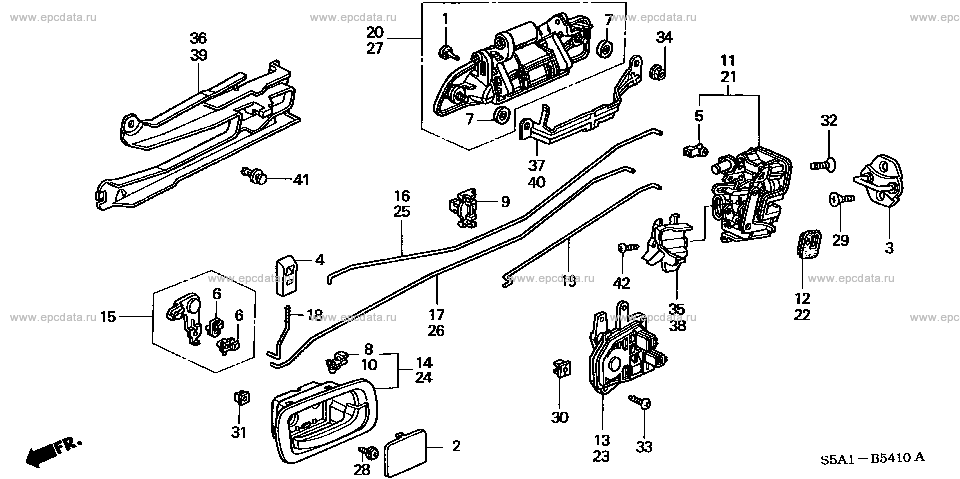 2004 honda civic door outlet handle