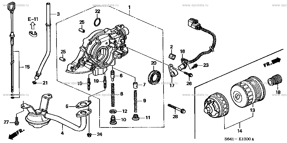 E-13 oil pump / oil stainer for Honda Integra SJ frame GF-EK3 ...