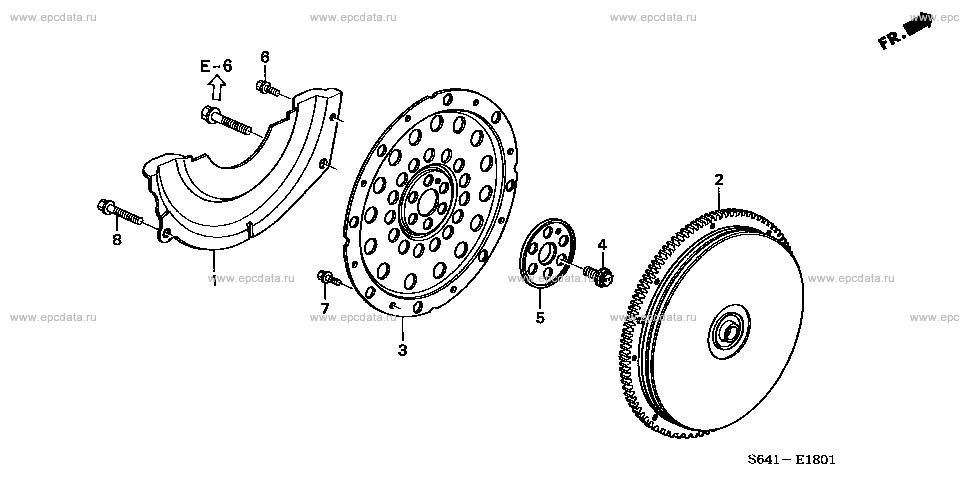 E-18-1 ﾌﾗｲﾎｲｰﾙ(HMM) for Honda Integra SJ frame E-EK3 - Genuine parts -  Amayama