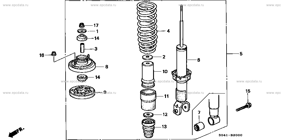 Сборка хонда. Задние стойки Хонда Цивик Ферио. Honda Civic 7 поколение отбойник амортизатора. Схема передней стойки Хонда Цивик 2002 год. Стойка Honda Civic ek2 схема.