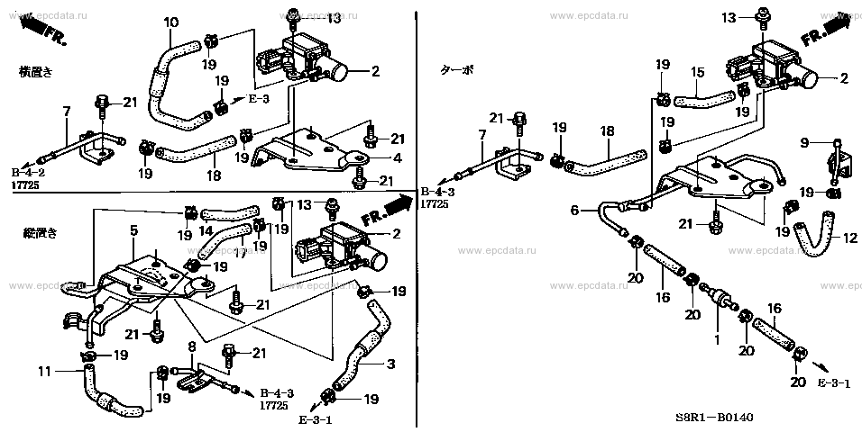 B-1-40 ﾊﾟｰｼﾞｺﾝﾄﾛｰﾙｿﾚﾉｲﾄﾞﾊﾞﾙﾌﾞ for Honda Vamos frame LA-HM1 - Auto parts ...