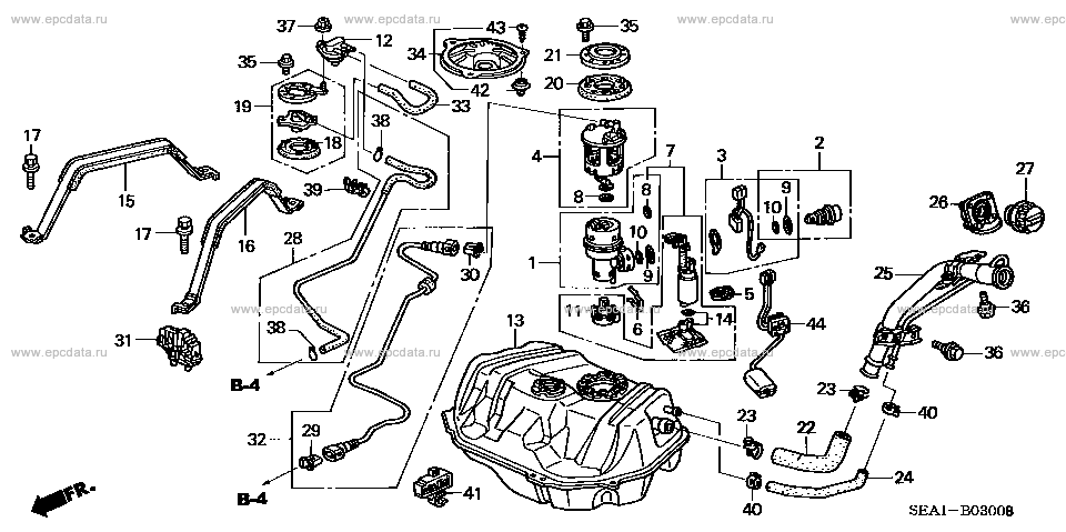 Fuel tank for Honda Accord CL, 7 generation 10.2002 - 10.2005 - Honda Car  and Auto Spare Parts - Genuine Online Car Parts Catalogue - Amayama