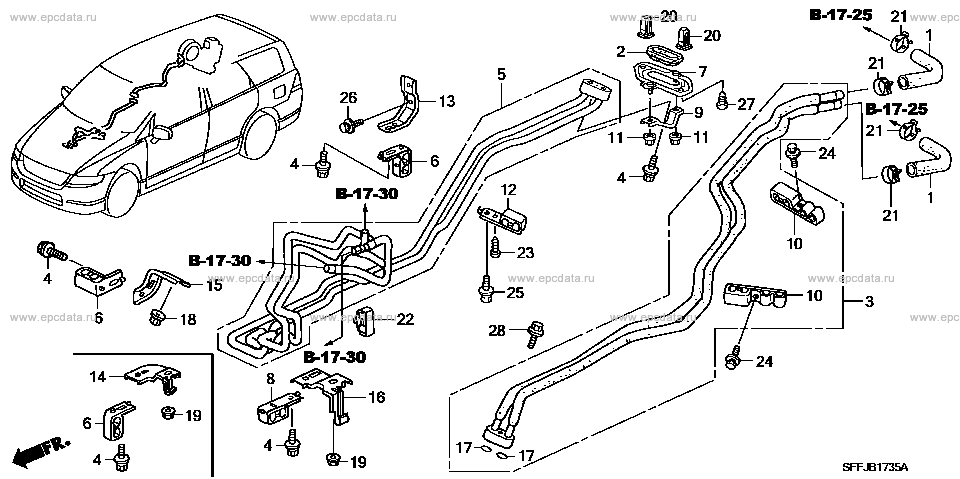 Honda odyssey rb1 схема