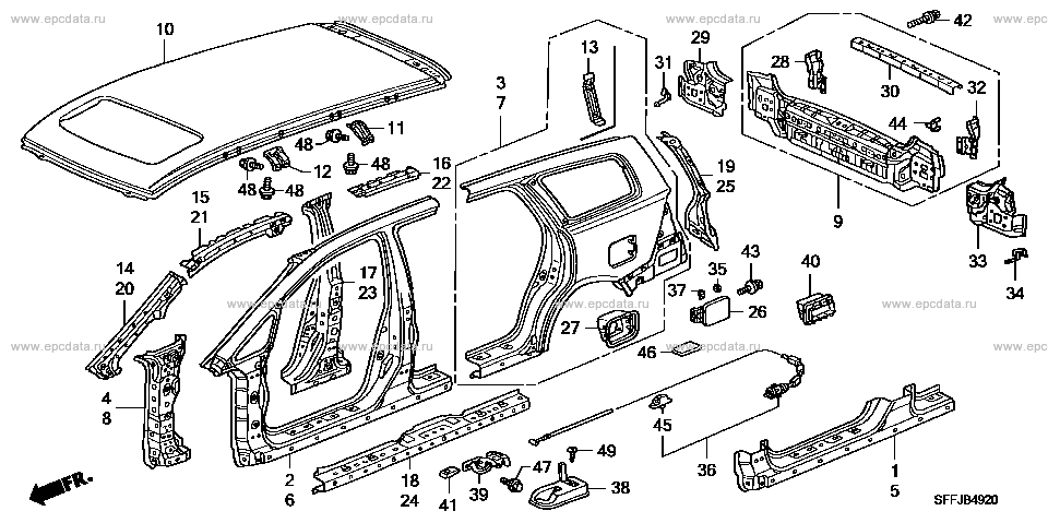 Honda odyssey rb1 схема