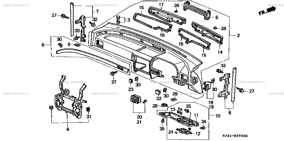 B-37 ｲﾝｽﾄﾙﾒﾝﾄﾊﾟﾈﾙ for Honda Concerto frame E-MA2 - Genuine parts