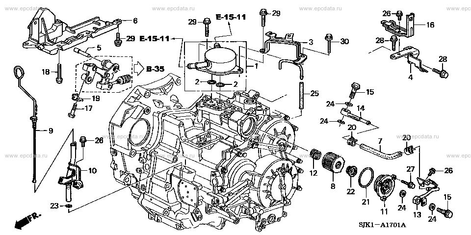 ｵｲﾙﾚﾍﾞﾙｹﾞｰｼﾞ/atfﾊﾟｲﾌﾟ for Honda Elysion RR, 1 generation 05.2004 - 11. ...