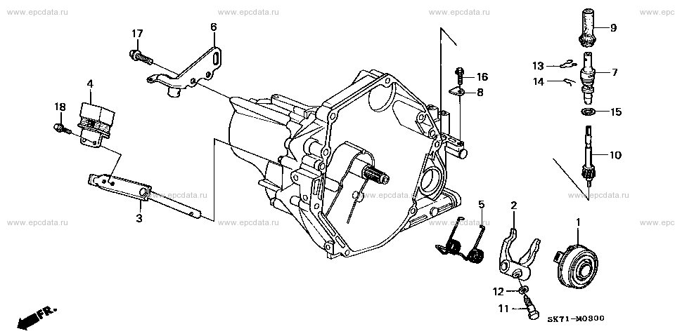 ジェネレーション2 Clutch release for Honda Integra 2 generation 04.1989 - 09.1991