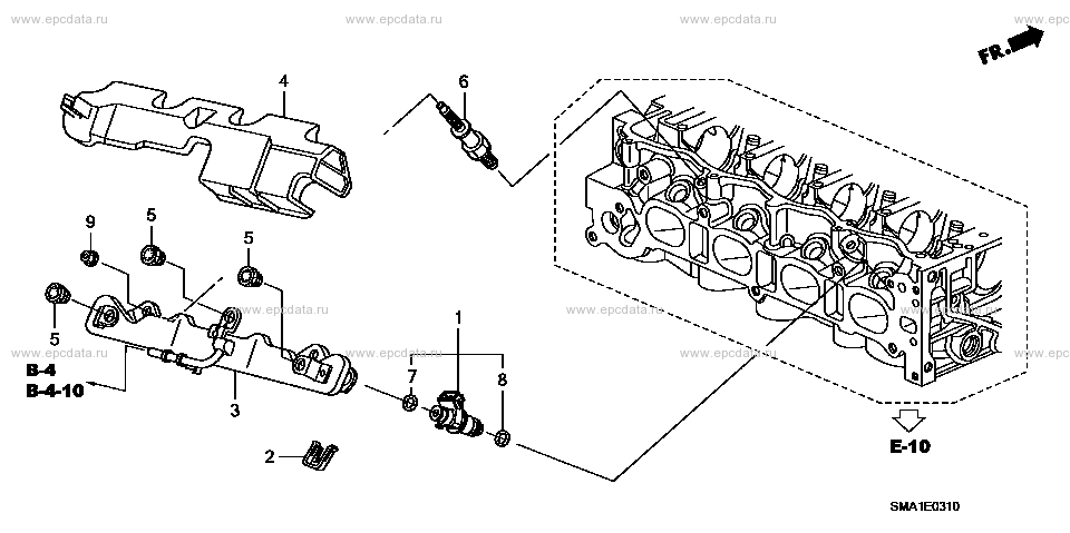 E-3-10 ﾌｭｰｴﾙｲﾝｼﾞｪｸﾀｰ for Honda Stream frame DBA-RN6 - Auto parts
