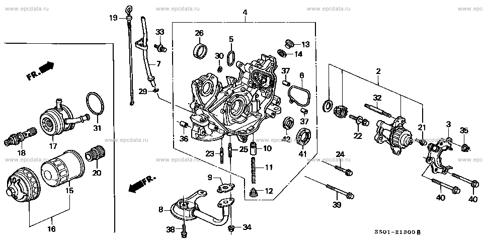 Oil pump / oil stainer for Honda Prelude BA, BB, 4 generation ...