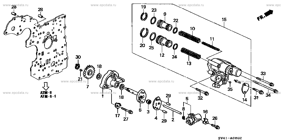 ATM-8-2 ｶﾞﾊﾞﾅｰ/ｱｷｭｰﾑﾚｰﾀｰﾎﾞﾃﾞｨ for Honda Accord frame E-CD3 - Auto parts -  Amayama