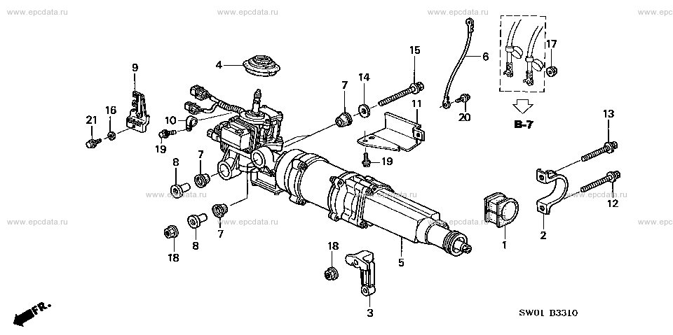 Power steering rack for Honda NSX 1 generation 09.1990 - 11.2001 - Honda  Car and Auto Spare Parts - Genuine Online Car Parts Catalogue - Amayama