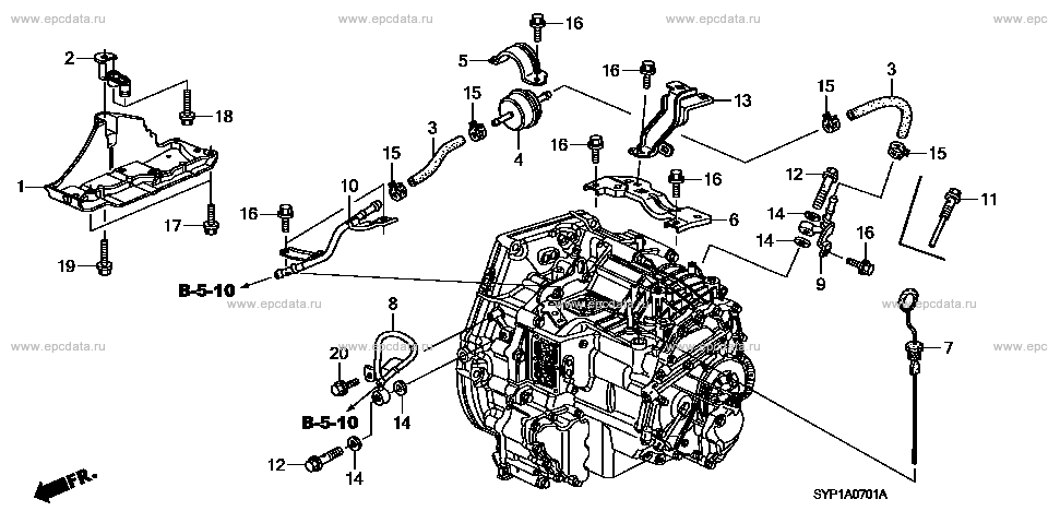 ATM-7-1 ATFﾊﾟｲﾌﾟ(2WD 2.0L) (4WD) for Honda Crossroad frame DBA-RT3 ...