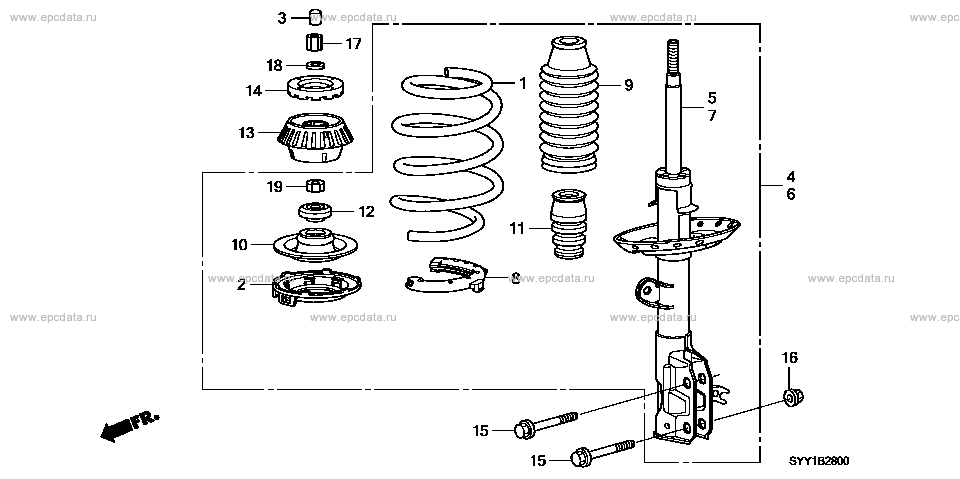 B-28 ﾌﾛﾝﾄﾀﾞﾝﾊﾟｰ for Honda Freed frame DBA-GB3 - Auto parts - Amayama