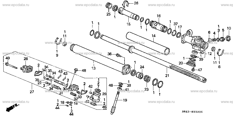 B-33-20 POWER STEERING GEAR BOX COMPONENTS