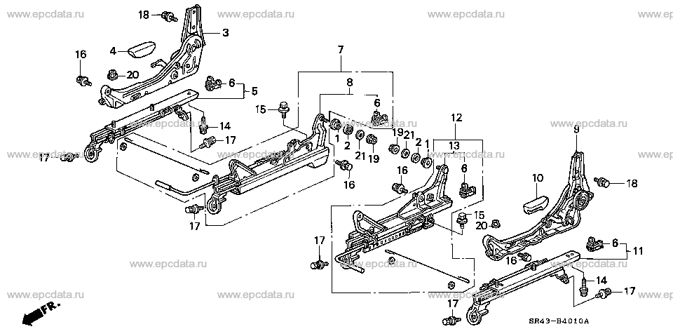 B-40-10 FRONT SEAT COMPONENTS