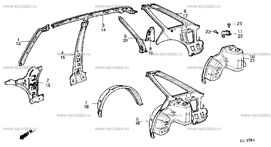 B-49-3 BODY STRUCTURE COMPONENTS (4)