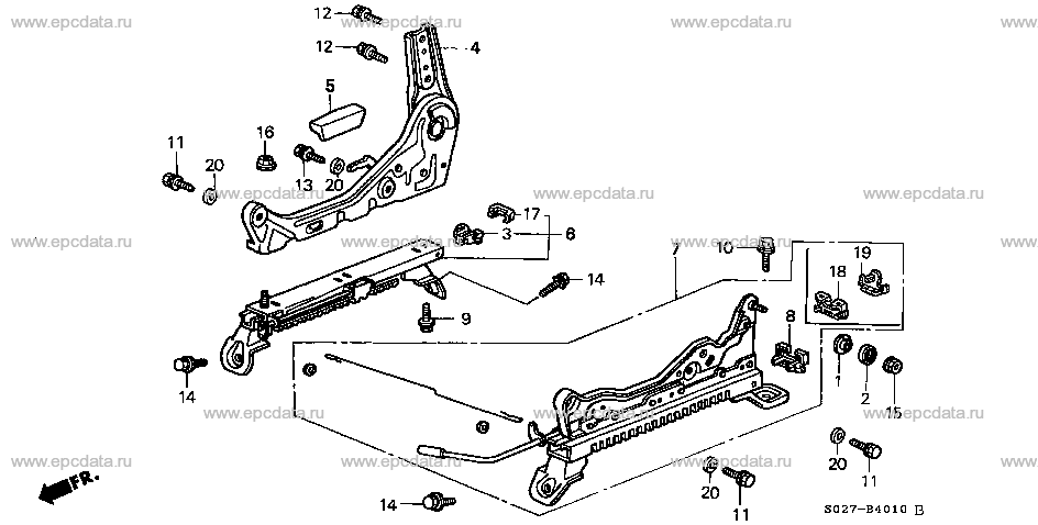 B-40-10 FRONT SEAT COMPONENTS (R.)(RH) Applicabile: RH