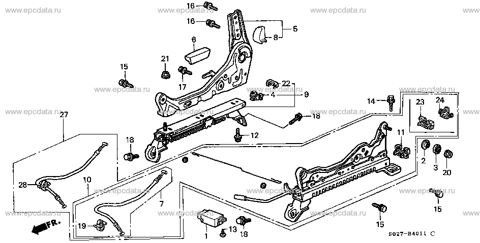 B-40-11 FRONT SEAT COMPONENTS (R.)(LH) Applicabile: LH