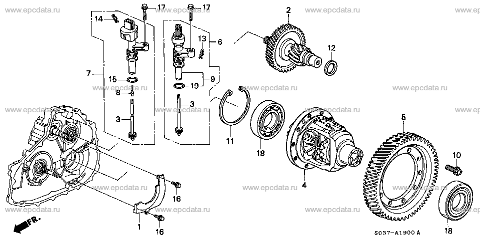 ATM-19 DIFFERENTIAL GEAR/ SPEED SENSOR (CVT)