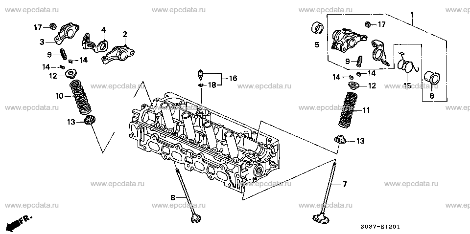 E-12-1 VALVE/ROCKER ARM (SOHC VTEC)
