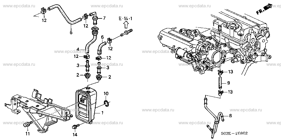E-8-2 BREATHER CHAMBER (DOHC VTEC)