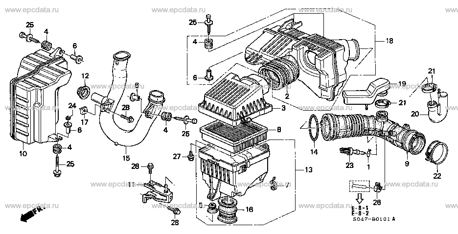 B-1-1 AIR CLEANER (SOHC VTEC) (DOHC VTEC)