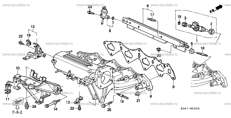 E-3-2 INTAKE MANIFOLD (DOHC VTEC)