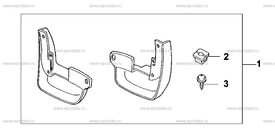 08P-08-01 FRONT MUD GUARDS