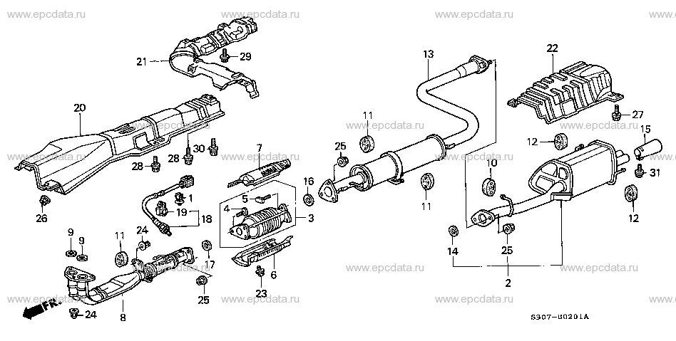B-2-1 EXHAUST PIPE (DOHC)