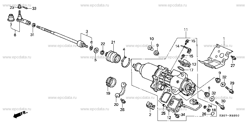 B-33-50 REAR STEERING ACTUATOR Applicabile: 4WS