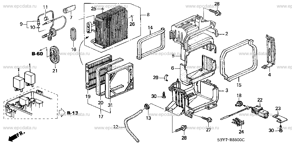 B-59 AIR CONDITIONER (COOLING UNIT) (LH) Applicabile: LH