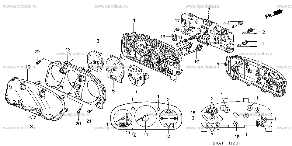 B-12-10 COMBINATION METER COMPONENTS