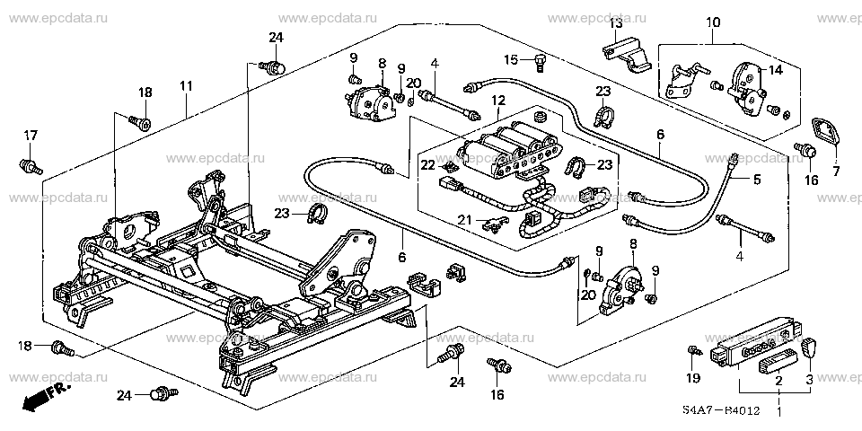 B-40-12 FRONT SEAT COMPONENTS (L.) (POWER)