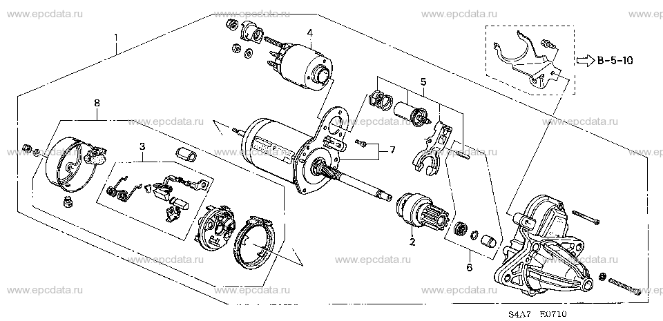 E-7-10 STARTER MOTOR (VALEO)