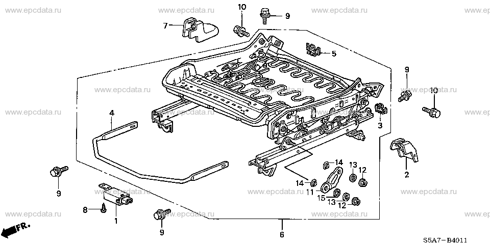 B-40-11 FRONT SEAT COMPONENTS(L.) (2)
