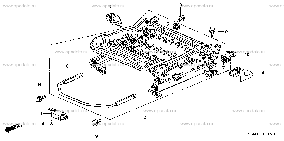 B-40-20 FRONT SEAT COMPONENTS(R.) (1)