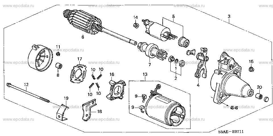 E-7-11 STARTER MOTOR (DENSO) (2)