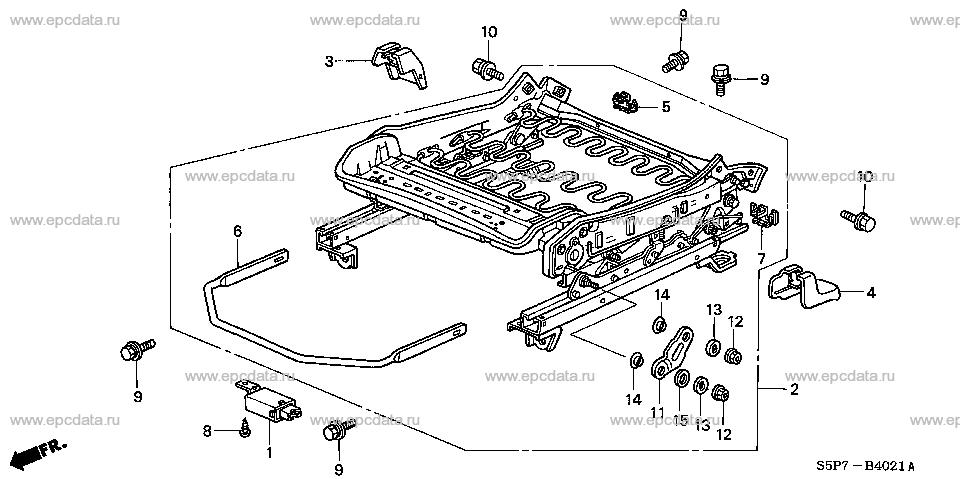 B-40-21 FRONT SEAT COMPONENTS(R.) (RH)