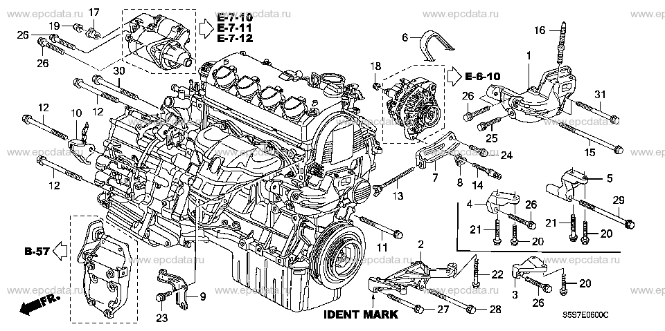 E-6 ENGINE MOUNTING BRACKET (1.4L/1.6L)
