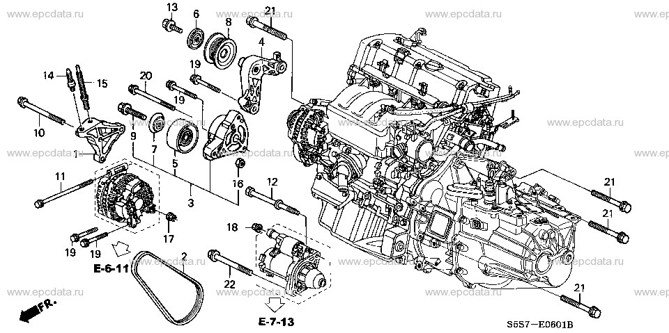E-6-1 ENGINE MOUNTING BRACKET (TYPE R)