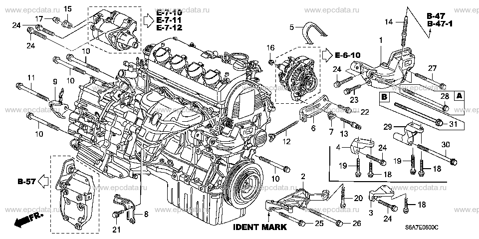 E-6 ENGINE MOUNTING BRACKET (1.4L/1.5L/1.6L/1.7L)