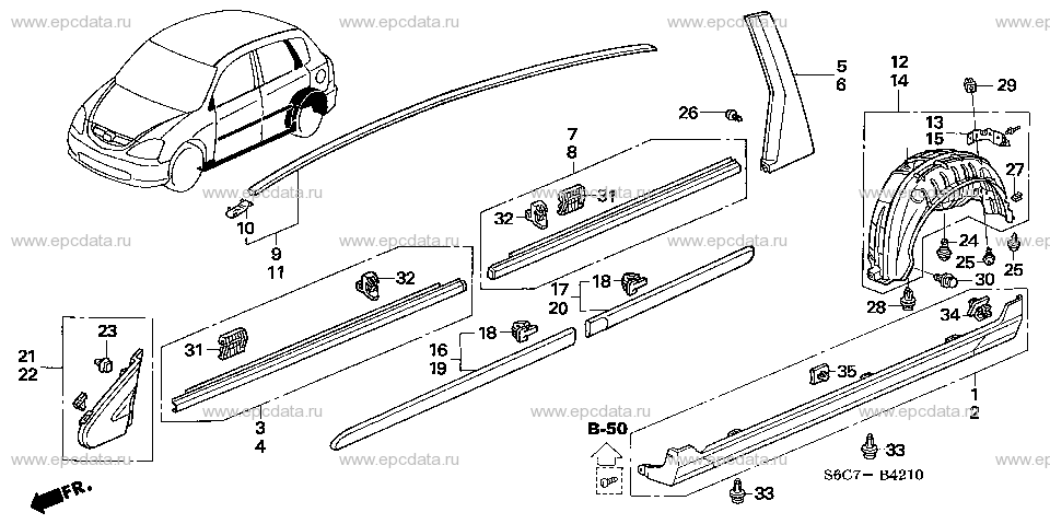 B-42-10 MOLDING/SIDE SILL GARNISH