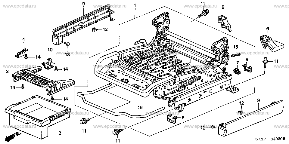 B-40-20 FRONT SEAT COMPONENTS (R.)(1)